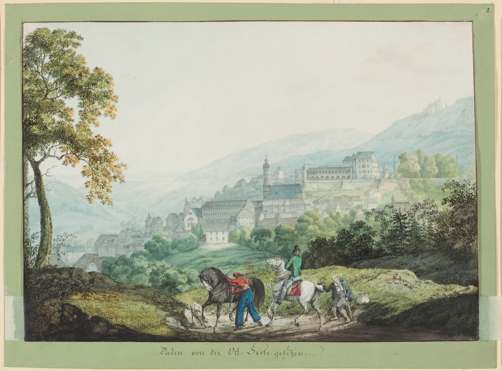 Carl Philipp Fohr - Baden visto dal lato est, Städelsches Kunstinstitut und Städtische Galerie